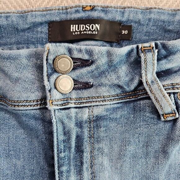 Hudson Los Angeles Jeans Women's Size 30 (30x28) Blue Collin Skinny Flap Pocket - Picture 11 of 16